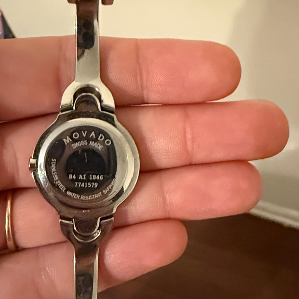Movado Intrigue with Pink Dial Stainless Steel Bangle Watch - Picture 5 of 5